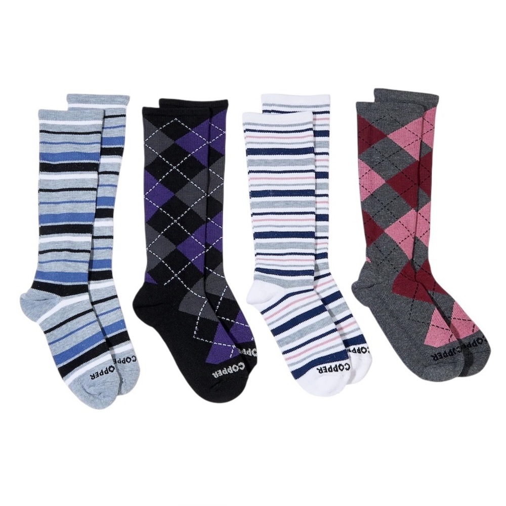 Tommie Copper Women’s 4 pack of Compression Over the Calf  Socks - Sizes 10-12.5